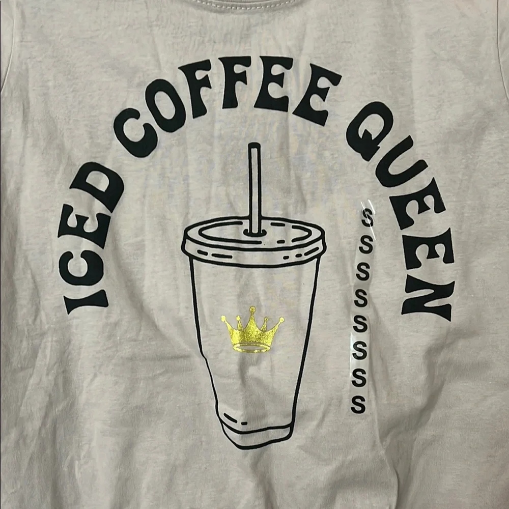 Graphic Coffee Queen Tee - Pink mauve